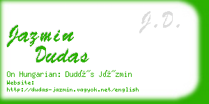 jazmin dudas business card